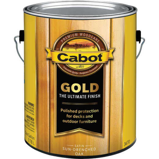 Cabot Gold Exterior Stain, 3470 Sun-Drenched Oak, 1 Gal.