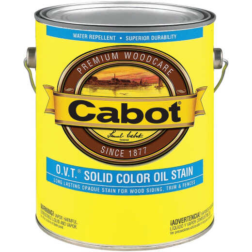 Cabot O.V.T. VOC Compliant Solid Color Exterior Stain, 6708 Medium Base, 1 Gal.