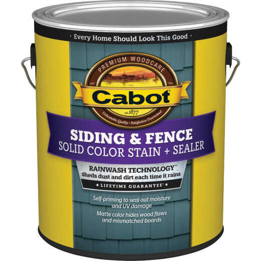 Cabot Solid Color Acrylic Siding & Fence Exterior Stain, 0812 Ultra White, 1 Gal.